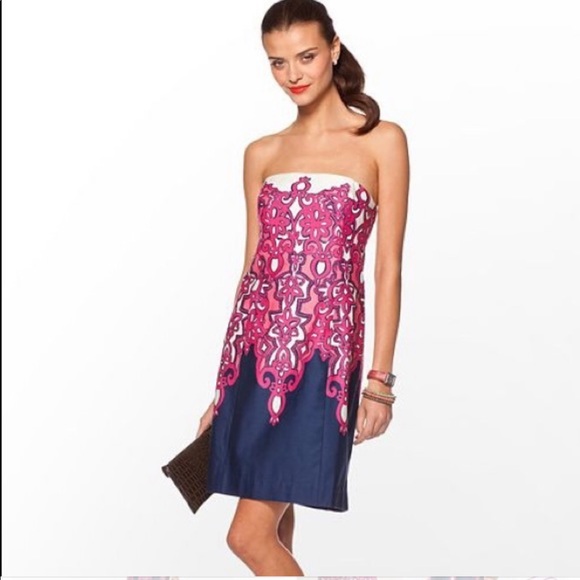Lilly Pulitzer Dresses & Skirts - Lilly Pulitzer Strapless Bowen dress Chorus Girl